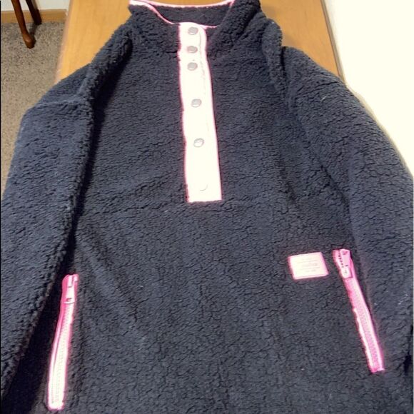 Justice 3/4 button up Sherpa fleece - Picture 1 of 8